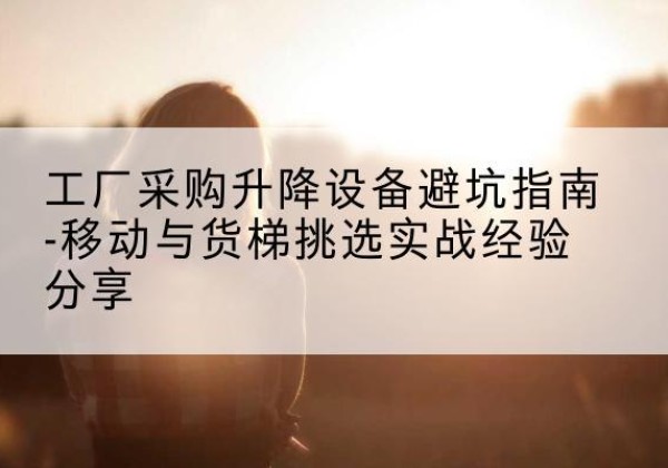 雁江移动式升降机怎么选-工厂采购升降设备避坑指南-移动与货梯挑选实战经验分享