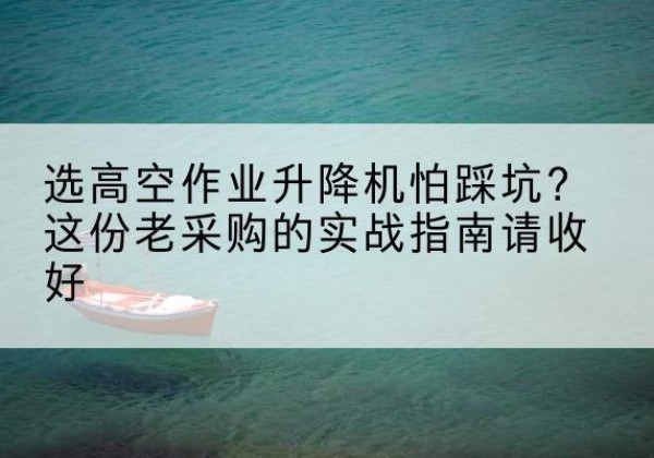 雁江高空作业升降机厂家推荐-选高空作业升降机怕踩坑？这份老采购的实战指南请收好